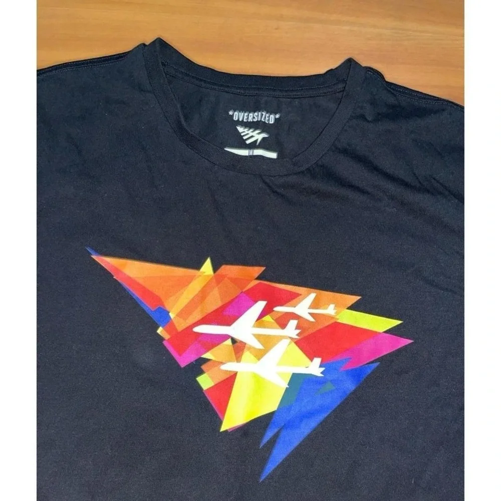 Mens Roc Nation Paper Planes Angles Oversized Crewneck Tee T-Shirt - Picture 4 of 6